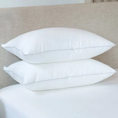 Bokser Home 2 Pack Medium Down Alternative Bed Pillow In White
