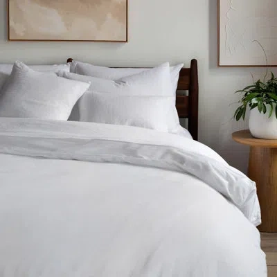 Bokser Home French Linen And Cotton Duvet Cover & Sham Set In White