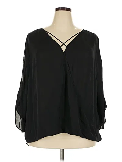 Pre-owned Bold Elements 3/4 Sleeve Blouse In Black