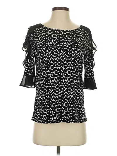 Pre-owned Bold Elements 3/4 Sleeve Blouse In Black