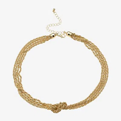 Bold Elements Bold Addiction Womens 10k Gold 15 Inch Fashion Chain Necklace In Yellow