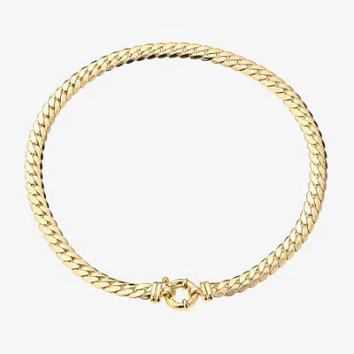 Bold Elements Bold Addiction Womens 10k Gold 16 Inch Fashion Chain Necklace In Yellow