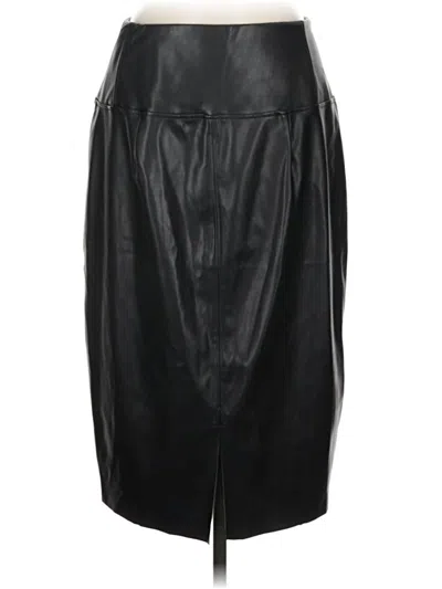 Pre-owned Bold Elements Faux Leather Skirt In Black