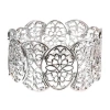 Bold Elements Filigree Oval Womens Stretch Bracelet In Silver