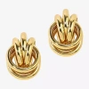 Bold Elements Gold Tone 1 1/4 Inch Stud Earrings In Gold