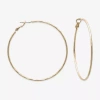 Bold Elements Gold Tone Womens 2.3mm Hoop Earrings In Gold