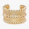 Bold Elements Gold Tone Womens Cuff Bracelet In Gold
