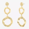 Bold Elements Gold Tone Womens Drop Earrings In Gold
