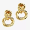 Bold Elements Gold Tone Womens Drop Earrings In Gold