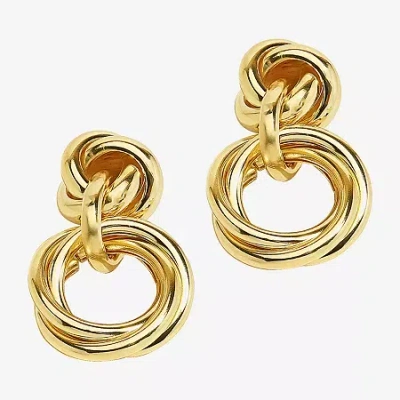 Bold Elements Gold Tone Womens Drop Earrings In Yellow