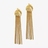 Bold Elements Gold Tone Womens Drop Earrings In Yellow