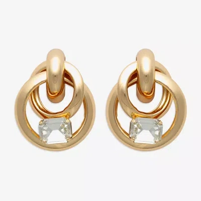 Bold Elements Gold Tone Womens Drop Earrings In Yellow