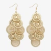 Bold Elements Gold Tone Womens Drop Earrings In Gold