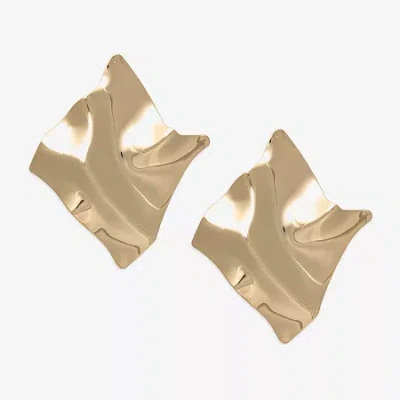 Bold Elements Gold Tone Womens Drop Earrings In Yellow