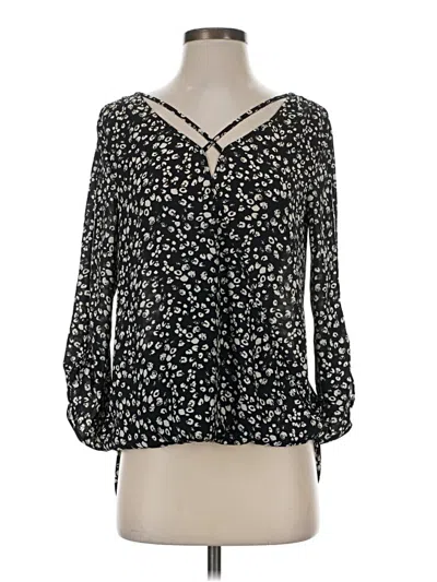Pre-owned Bold Elements Long Sleeve Blouse In Black
