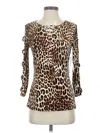 Bold Elements Long Sleeve Blouse In Brown