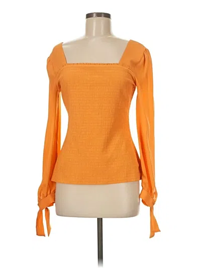 Pre-owned Bold Elements Long Sleeve Blouse In Orange