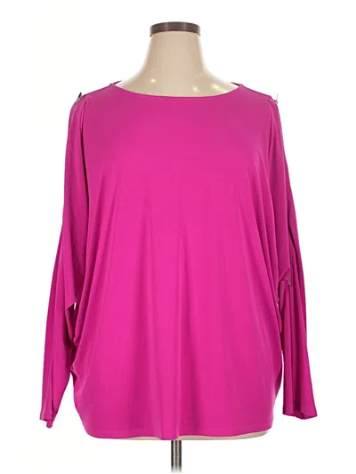 Pre-owned Bold Elements Long Sleeve Blouse In Pink