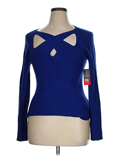Bold Elements Pullover Sweater In Blue