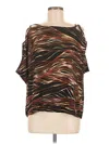 Bold Elements Short Sleeve Blouse In Brown