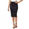 Bold Elements Side Snap Pensil Skirt In Black In Black