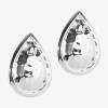 Bold Elements Silver Tone 1 1/4 Inch Stud Earrings In Silver