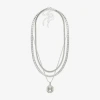 Bold Elements Silver Tone Womens 19 Inch Strand Necklace In Gray
