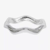 Bold Elements Silver Tone Womens Bangle Bracelet In Metallic