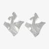 Bold Elements Silver Tone Womens Drop Earrings In Metallic