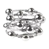 Bold Elements Silver Tone Womens Stretch Bracelet In Silver