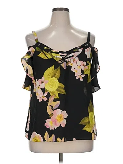 Pre-owned Bold Elements Tank Top Black Cold Shoulder Neckline Tops