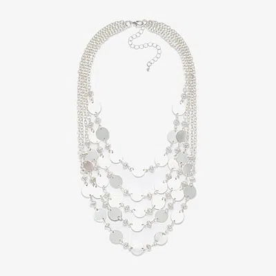 Bold Elements Womens 28 Inch Statement Necklace In Gray