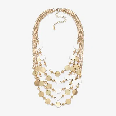 Bold Elements Womens 28 Inch Statement Necklace In Yellow