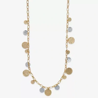 Bold Elements Womens 30 Inch Statement Necklace In Gold