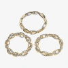 Bold Elements Womens 3-pc. Bracelet Set In Gold