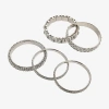 Bold Elements Womens 5-pc. Bracelet Set In Silver