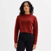 Bold Elements Womens Crew Neck Long Sleeve Pullover Sweater In Red