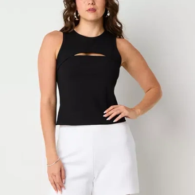 Bold Elements Womens Crew Neck Sleeveless Blouse In Black