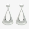 Bold Elements Womens Drop Earrings In Silver