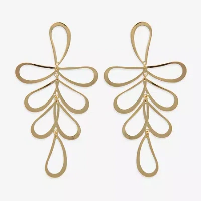 Bold Elements Womens Drop Earrings In Gold