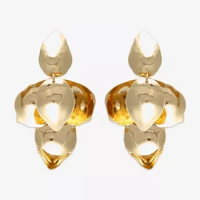 Bold Elements Womens Drop Earrings In Gold