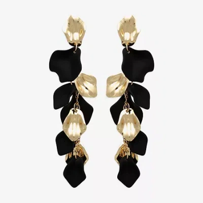 Bold Elements Womens Drop Earrings In Black