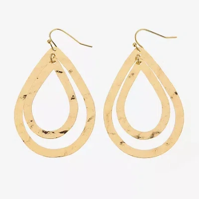 Bold Elements Womens Drop Earrings In Gold