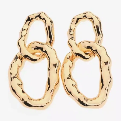 Bold Elements Womens Drop Earrings In Gold
