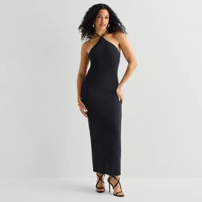 Bold Elements Womens Halter Maxi Dress In Black