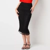 Bold Elements Womens Midi A-line Skirt In Black