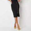Bold Elements Womens Midi Pencil Skirt In Black