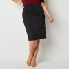 Bold Elements Womens Plus Pencil Skirt-plus In Black