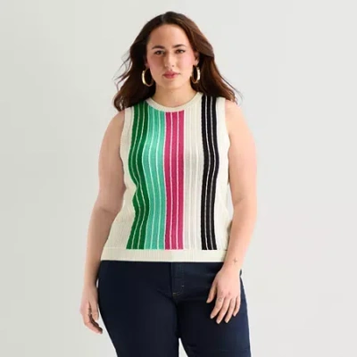 Bold Elements Womens Plus Sleeveless High Neck Tank In Multi