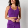 Bold Elements Womens Scoop Neck Sleeveless Pullover Sweater In Purple
